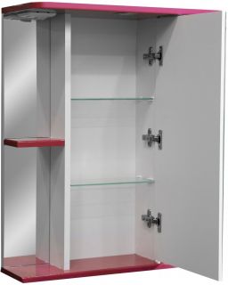 Зеркало-шкаф с подсветкой Stella Polar Колор-1 55см красный SP-00000196